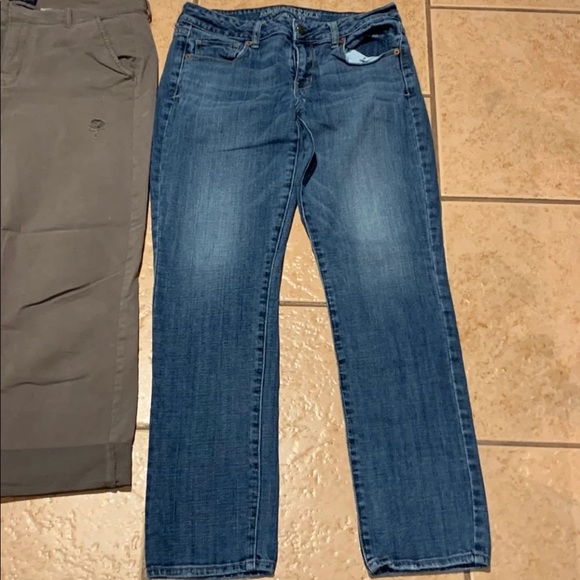2 american Eagle Jeans sz 10 tomboy denim - Picture 3 of 11